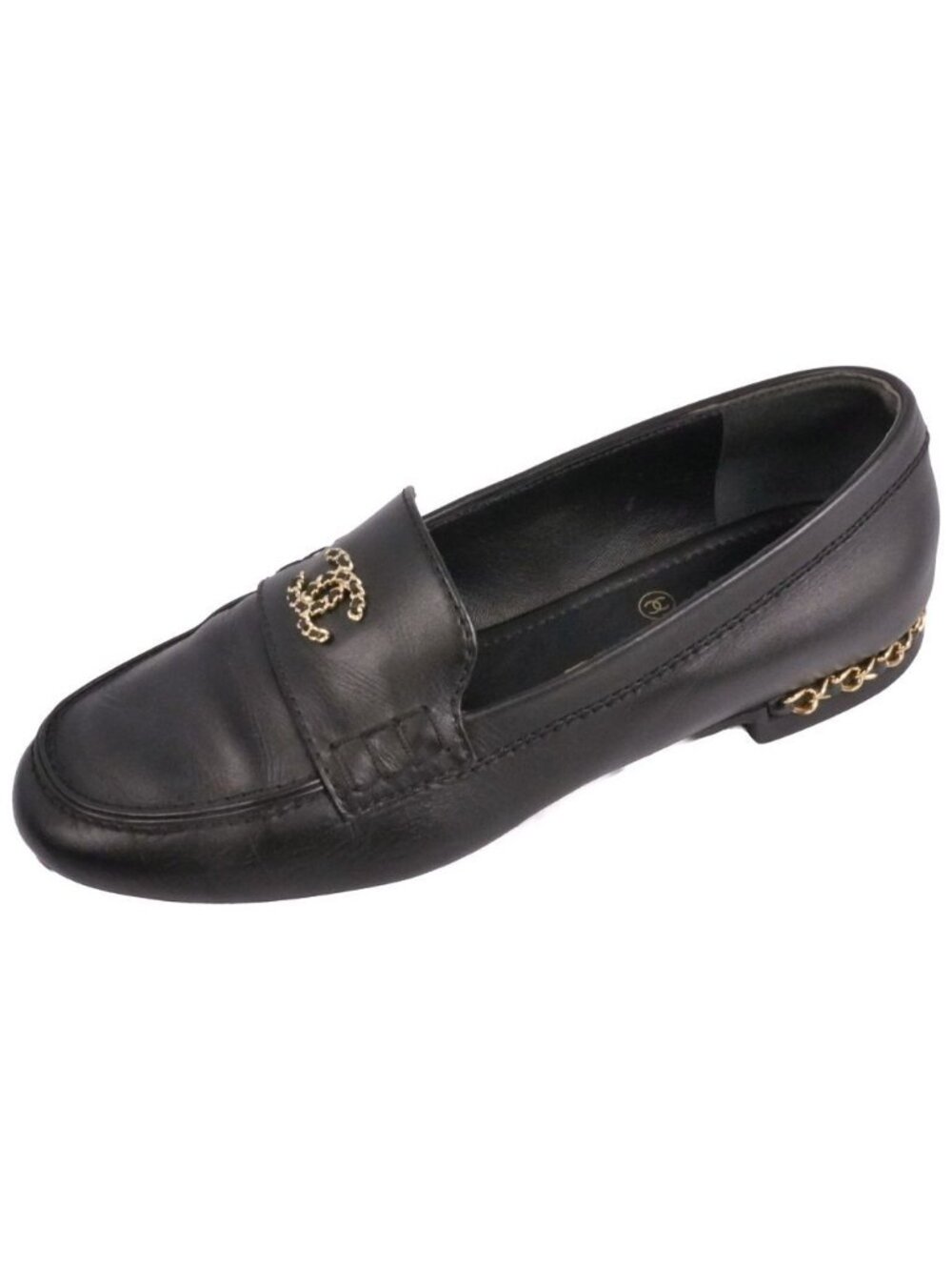 Chanel Loafers Moccasins CC Logo Chain